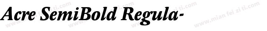 Acre SemiBold Regula字体转换